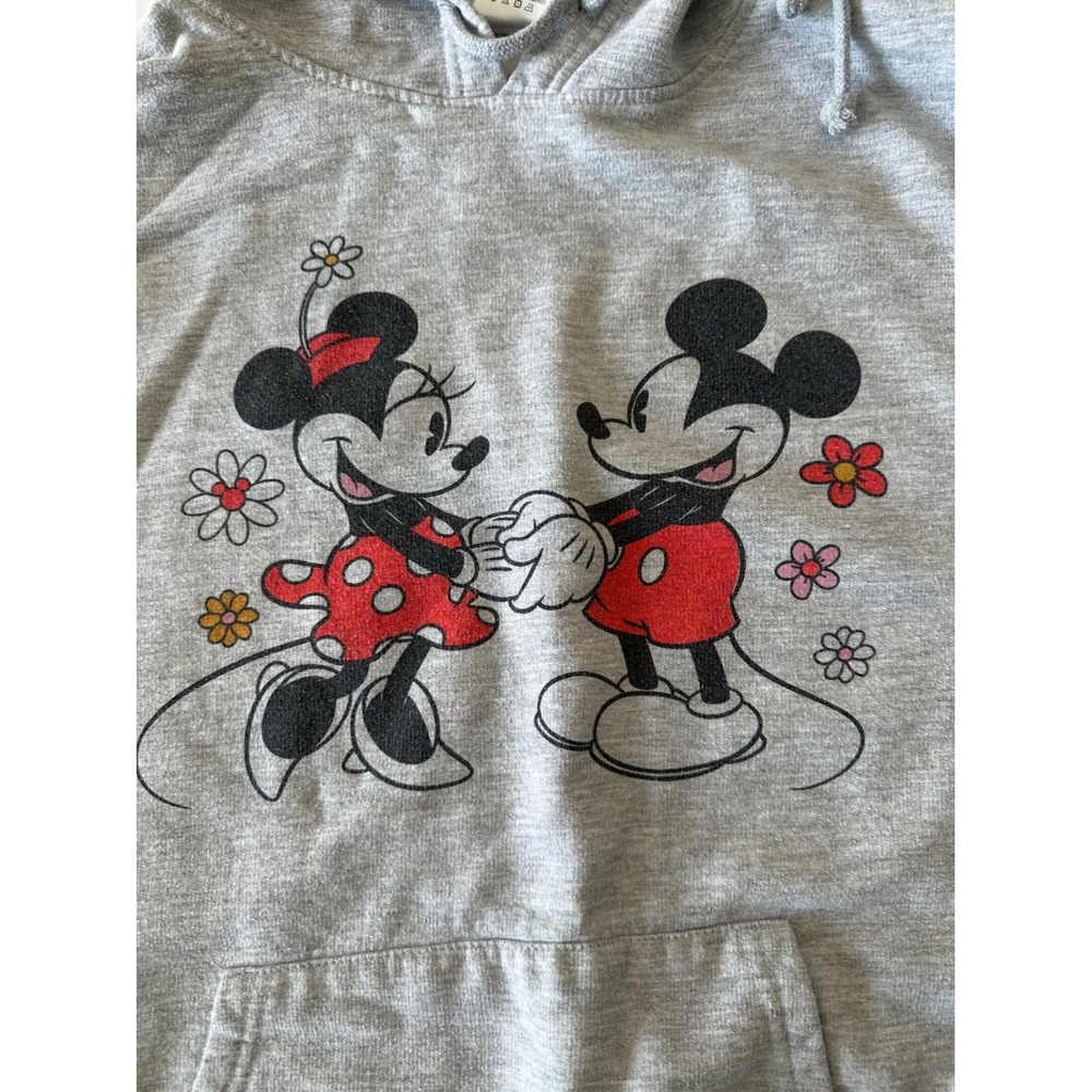 Disney Mickey Minnie Mouse Hoodie Kids XXL 18 20 Grey Daisy Graphic LH42318FH